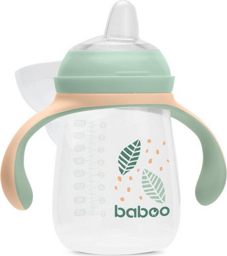 Baboo Cup with Silicone Spout κύπελλο με λαβές Peachy Keen 6m+ 1 τμχ