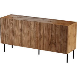 JUNGLE chest of drawers 152x40.5x74.5 oak wotan + black legs JUNGLE KOM152WO