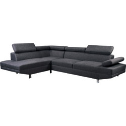 Woodwell Sector Γωνιακός Καναπές Αριστερή Γωνία Γκρι 268x196x84cm Ε989,3L