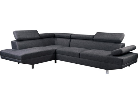 Woodwell Sector Γωνιακός Καναπές Αριστερή Γωνία Γκρι 268x196x84cm Ε989,3L