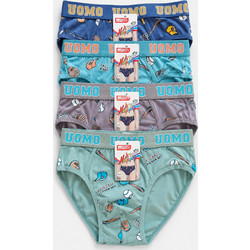 Εφηβικά σλιπ UOMO Αγόρι 4 Τεμάχια B660 - MULTICOLOR