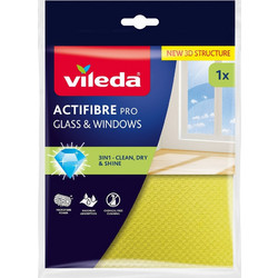 Vileda Actifibre Pro glass and window cloth, 1 piece