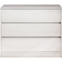 Συρταριέρα 3 συρταριών Nextdeco MDF λευκή Υ67x80x40εκ