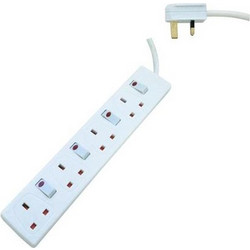 ΠΟΛΥΠΡΙΖΟ 4 ΘΕΣΕΩΝ UK ΜΕ 4 ΔΙΑΚΟΠΤΕΣ ΚΑΙ ΚΑΛΩΔΙΟ 3m 3X1,25mm ΜΕ ΠΡΟΣΤΑΣΙΑ ΕΠΑΦΩΝ