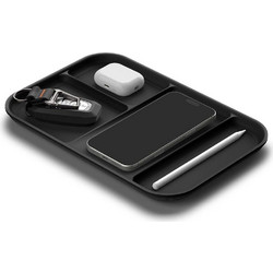 Spigen - Sectional Catchall Tray LD403 - Four Compartments, Phone Stand Slot, Non-Slip Base, Polyurethane - Black - (AHP10136)