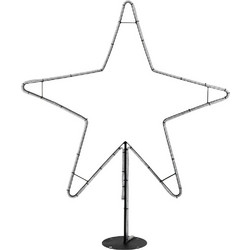GLOBOSTAR(R) XMAS-STAR-BIG Χριστουγεννιάτικο Διακοσμητικό Φωτιστικό LED 19,5W 780lm 360 AC 220-240V Αδιάβροχο IP65 Θερμό Λευκό 2700K - Μαύρο & Διάφανο - M114 x Π25 x Υ132cm