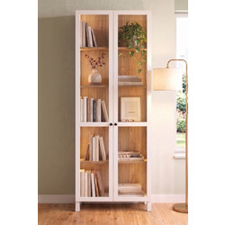 Βιτρίνα με φωτισμό YD Λευκή 63x184x32cm