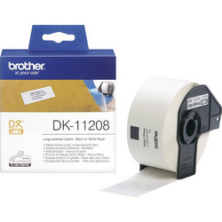 Brother DK-11208 Label Roll - Black on White, 38mm x 90mm (DK11208) (BRODK11208)
