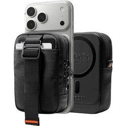 Spigen - Θήκη Κινητού TinTap ZIP MagFit 2 (AFA11564) - Πορτοφόλι MagSafe, Κάρτες, με Θήκη Ζώνης, Τσέπες - Μαύρο