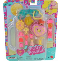 Polly Pocket Κουκλα Με Αξεσουάρ And Μπρελόκ Μεγαλο Pack 2 Σχέδια Bracelet Style Kit Lemonade