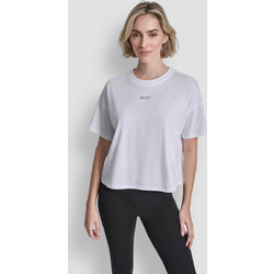 DKNY γυναικείο T-shirt με ανάγλυφο λογότυπο - DP6T1662 Λευκό