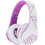 PowerLocus P2 Ασύρματα Bluetooth Ακουστικά Over Ear Λευκά Βιολετί