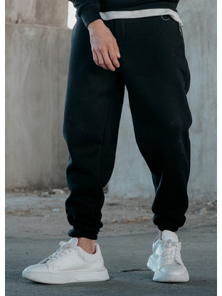 TWO BROTHERS - Ανδρική φόρμα signature logo regular fit - Μαύρη BT-26590