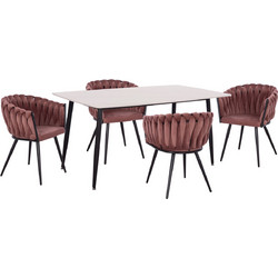 ΣΕΤ ΤΡΑΠΕΖΑΡΙΑΣ 5ΤΜΧ RAVEN HM12117.01 ΚΕΡΑΜΙΚΟ TOP ΛΕΥΚΟ ΜΑΡΜΑΡΟ-ΣΑΠΙΟ ΜΗΛΟ ΒΕΛΟΥΔΟ