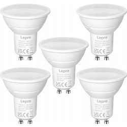 Λαμπτήρας LED LEPRO 200057-DW-EU-5, GU10, 4,5 W (50 W) 345 lm, 5000 K, 100 5 τεμ. 200057-DW-EU-5