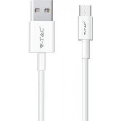 V-TAC Καλώδιο USB- Type C 1 μέτρο Λευκό Silver Series 8486