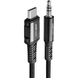 Acefast audio cable USB Type C - 3.5mm mini jack (male) 1.2m, AUX black (C1-08 black)