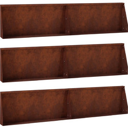 vidaXL Τοίχος Στήριξης 6 τμχ. 100 x 12 x 40 εκ Σκ rusty