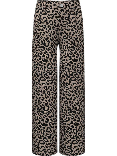 Guess παιδικό τζιν παντελόνι με animal print - J6YB07W2633 Μαύρο - Καφέ