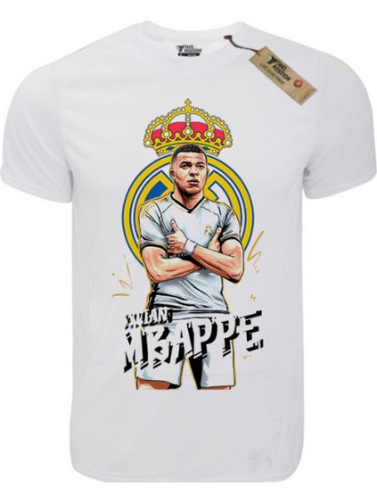 Μπλουζάκι ανδρικό κοντομάνικο T-cool λευκό Takeposition Kylian Mbappe/ Small, 900-5603-prosf