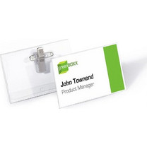 Είδη Συνεδρίου Durable Name Badge m combination clip 50er Pck transparent