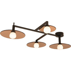 Φωτιστικό Οροφής - Πλαφονιέρα 2698 100x85x23cm Dim Led 1604-1712lm 26W 2700-3000K Brown-Black