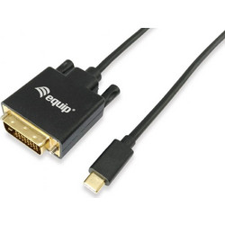 Καλώδιo Equip USB-C - DVI-D (24+1) 1920x1200/60Hz 1.80m sw Polybeutel