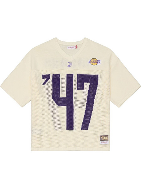 MITCHELL & NESS NBA RETRO ROOTS LA LAKERS SWEATER JERSEY CREAM