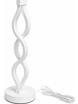 Heliora White 2792-20010 - Μοντέρνο Επιτραπέζιο Φωτιστικό Led Usb 8W 5 Volt Λευκό Αλουμίνιο με Ρυθμιζόμενο Cct Λευκό - Ημέρας - Θερμό - Χειρισμός Cct Μέσω Controller με Καλώδιο Vencore