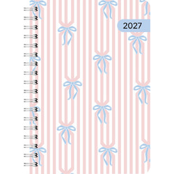 2027 Ημερολόγιο Ημερήσιο Σπιράλ 12x17 Bow Stripes