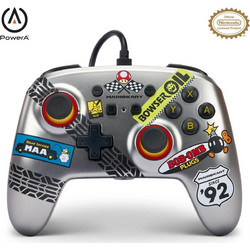 PowerA Mario Kart Racer Wired Controller PC & Switch Silver