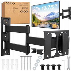 Edbak WMA75 VISARIO - Βάση Τοίχου με Βραχίονα για TV έως 75" Μαύρο