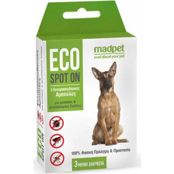 Mad Pet Eco Spot On - 3 Εντομοαπωθητικές Αμπούλες για μεσαίους & μεγαλόσωμους Σκύλους