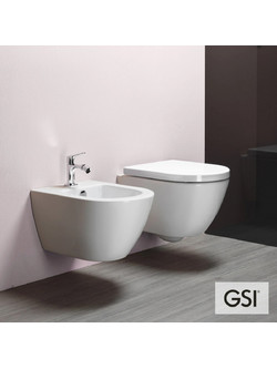 Κρεμαστό μπιντέ GSI Pura 50 cm - Λευκό