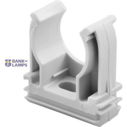 SHOCKPROOF POLYMER SADDLE SNAP CLIP - FOR EXTERNAL CONDUITS O 20MM - GREY RAL 7035
