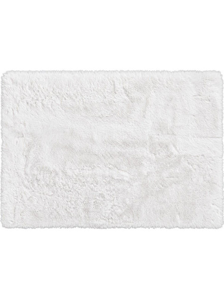 Χαλί γούνινο polyester λευκό 90x60εκ
