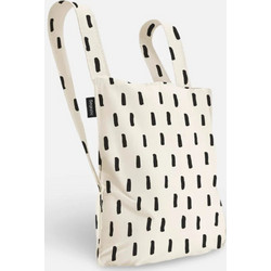 Notabag Original Black Brush White | Πτυσσόμενη Τσάντα Tote & Backpack 2 σε 1