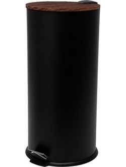 Κάδος Απορριμμάτων Estia Allure Μεταλλικός Soft Close 30lt Μαύρος Ματ 01-44398