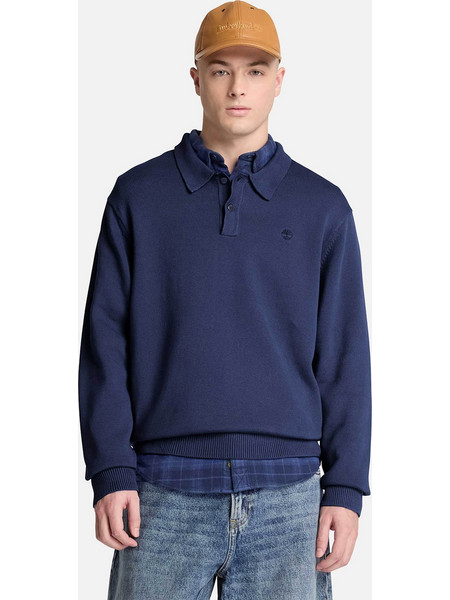 Timberland Williams River Ανδρική Μπλούζα Polo Μπλε TBC0YHD5AIH1