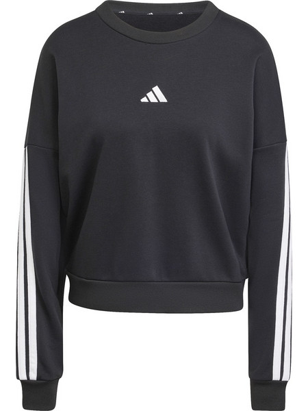adidas Essentials 3-Stripes French Terry Μπλούζα Μαύρη