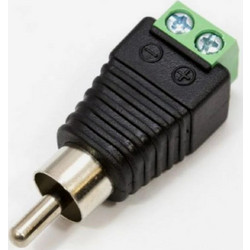 GBC 67.3750.77/S RCA Αρσενικό σε Κλέμα 2 Πόλων - RG59 Βιδωτή & Ορείχαλκος