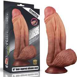 IntoYou LikeTrue Phallus Extra Large Ρεαλιστικό Dildo με Βεντούζα & Όρχεις 25.4cm Tan