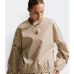 Nike Court Collection Oversized Γυναικεία Αθλητική Μακρυμάνικη Μπλούζα Μπεζ