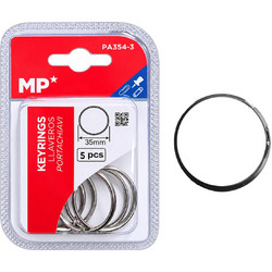 MP σετ μεταλλικοί κρίκοι κλειδιών PA354-3, 35mm, 5τμχ