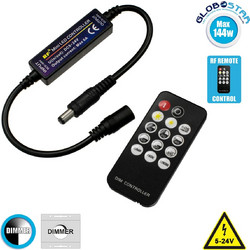 GLOBOSTAR CORE Dimmer 1CH DC 12-24V 6A 144W Max IP20 - RF 2.4GHz Ασύρματο Χειριστήριο - M31x