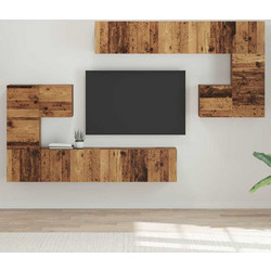 vidaXL Μονάδες TV 4 τμχ. 80 x 30 x 30 εκ Παλιό Ξύλο