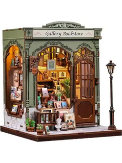 Cutebee Gallery Bookstore 3D Book Nook DIY 246 Κομμάτια 15.5cm