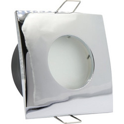 InLight Χωνευτό σποτ από χρώμιο μέταλλο 1XGU10 IP44 D:8cm (Χ0009-CH)
