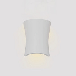 Inlight Επιτοίχιο φωτιστικό λευκό από γύψο 1XE14 D:21,5cm (43053-White)