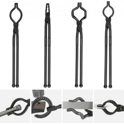 VEVOR Blacksmith Tongs 4-Piece Set / V-bit + Wolf + ZV + Clamping Plier